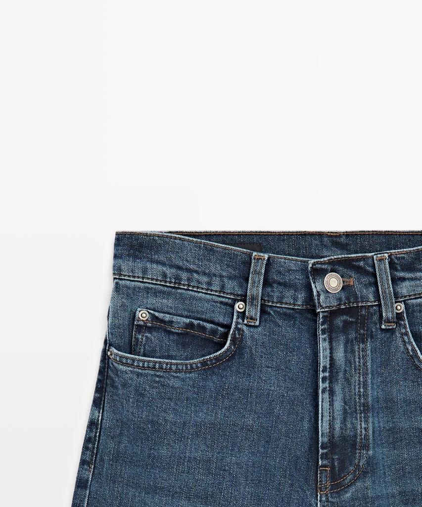Masimodutti Mid-Waisted Straight Fit Jeans