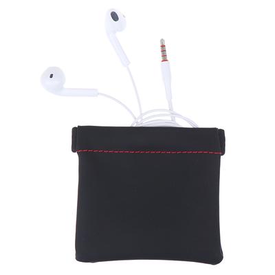Custodia Portatile in Pelle PU per Auricolari Borsa Portaoggetti per Cuffie Auricolari Pochette per il Trasporto