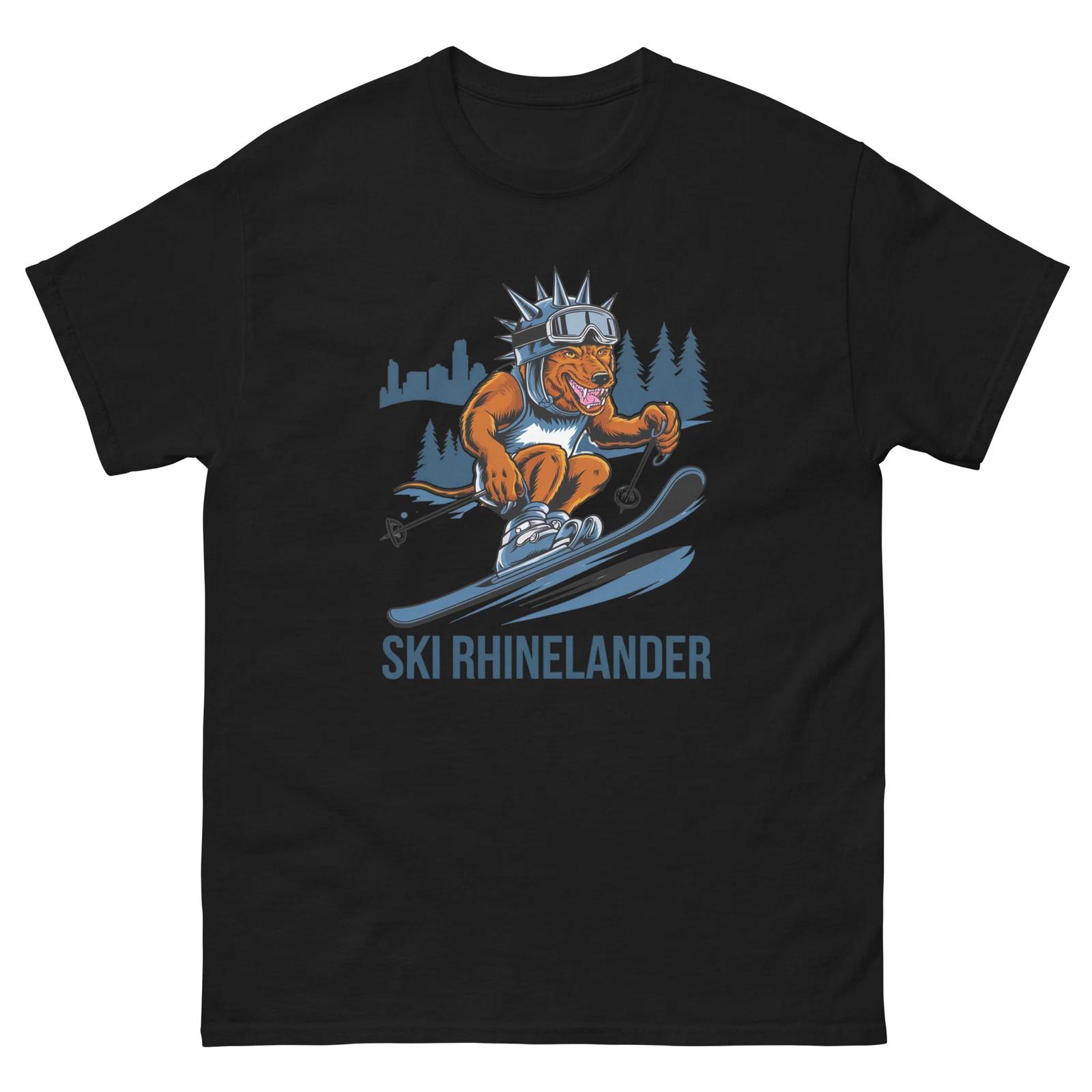 

Ski Rhinelander The Hodag Skiing Skier Animal T-Shirt 2XL