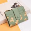 Women's Cartoon Teddy Bear Wallet With Large Capacity Snap Closure Coin Pocket, Foldable Multi-Functional Clutch Handbag