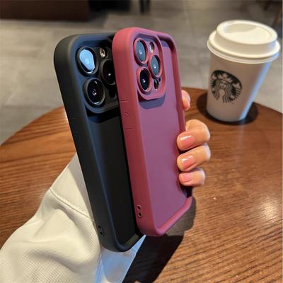 Apple 16 Pro Max Solid Color Protective Case - Anti-Fall Cover for iPhone Models 16, 15, 14, 13, 12, 11 & XR