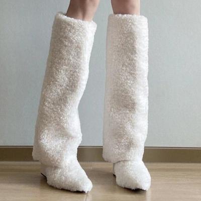 Bota Forrada Feminina - Novidades para Outono e Inverno. Toe Apontado Tênis. Botas Longas.