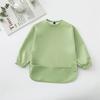 Solid Color Baby Bibs with Long Sleeves Waterproof Children's Feeding Apron Bib for Boys Girls Easy Clean Toddler Art Smocks
