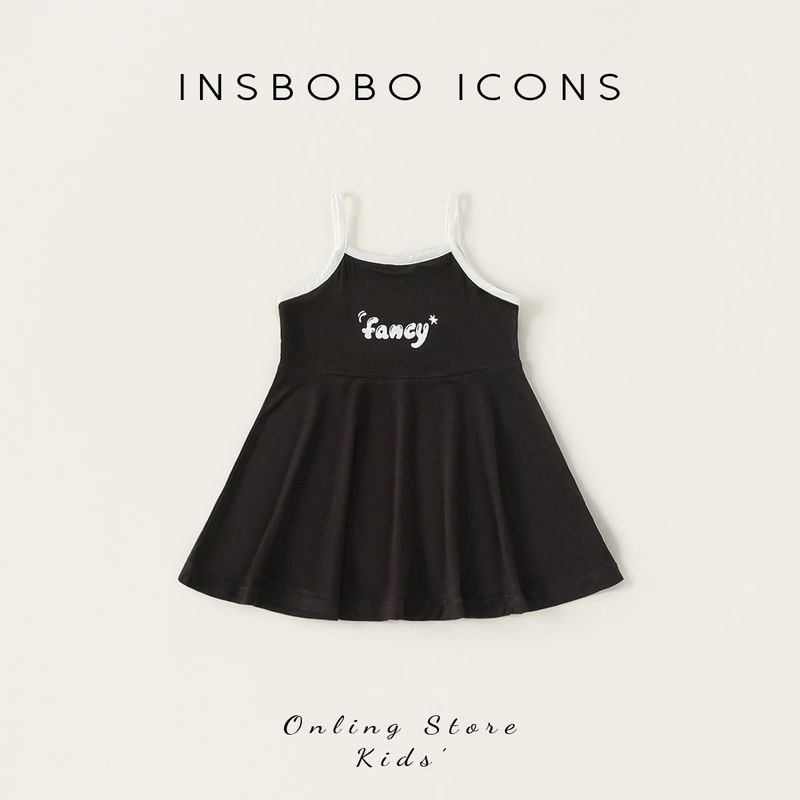 Insbobo Baby Dress Newborn Skirt Baby s Braces Skirt Baby Girl Summer Dress Fashionable Children s Summer Clothing Fashion Black 73