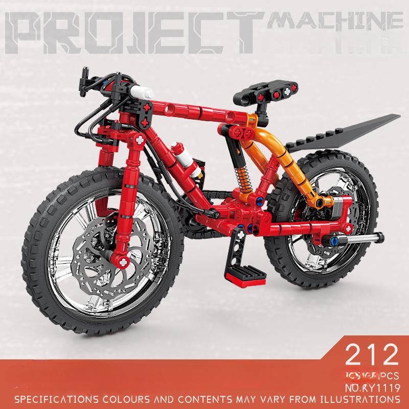 Technology Series Mechanical Mountain Bike Building Blocks Children's Assembly Toys