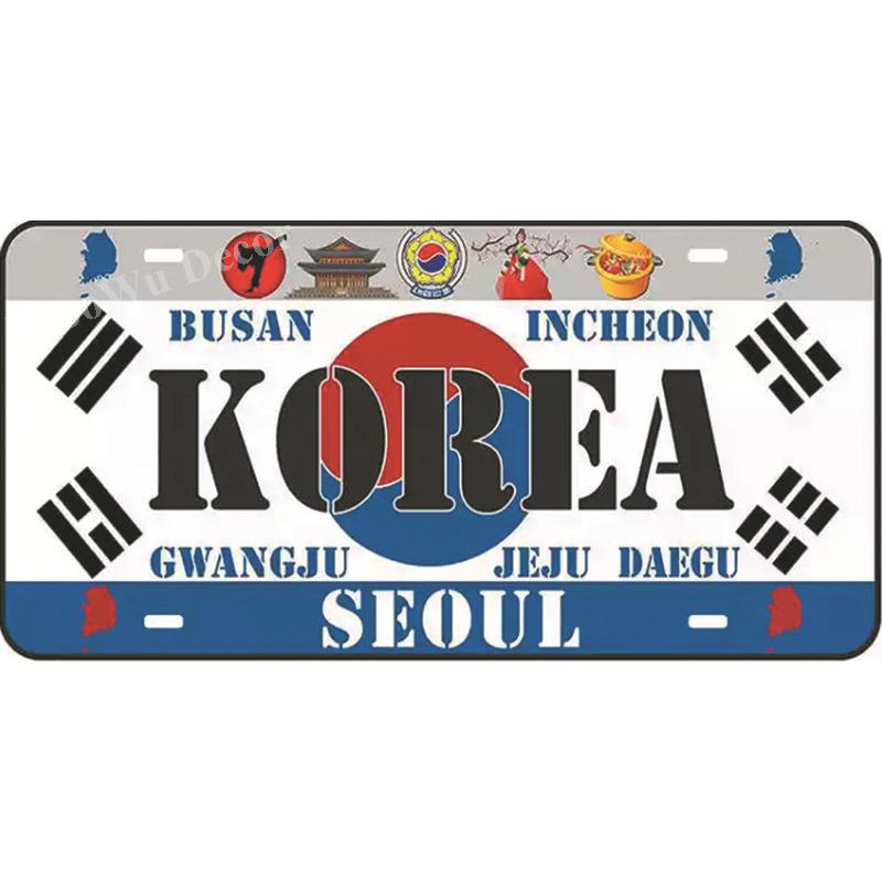 Popular City Plate Poster Vintage Wall Decor Worldwide Canada/London/Brazil Metal Tin Sign Plaques Poster 15x30cm