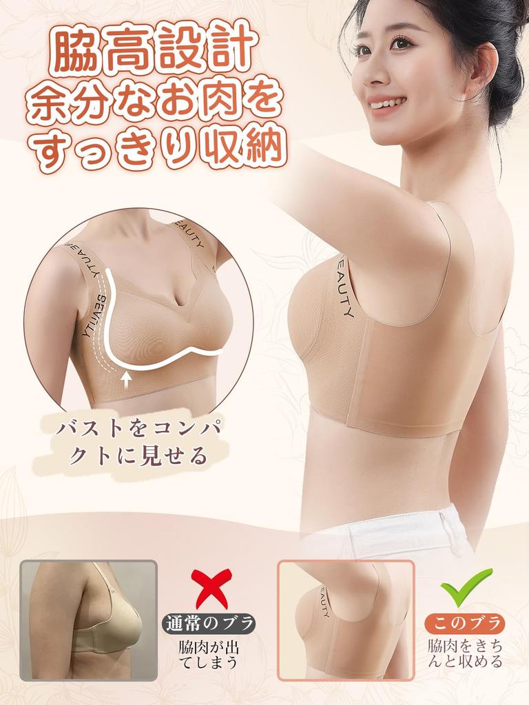 Wireless Seamless Bra Reduced Makes Breasts Look Corrects Sagging High Side Gentle on No Comfortable to High Suitable for Day and Night Use [BreLira]
