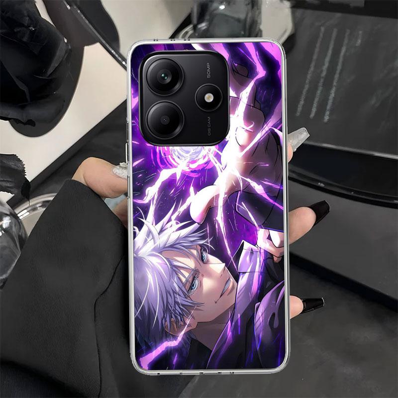 Kaisen J-Jujutsu Gojo Satoru Phone Case for Xiaomi Redmi Note 14 13 12S 12 11S 11T 11E Pro Plus 11 10 10S 4G 5G Soft Silicone Co