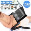 15KG Notebook Desk For Ultrabook, Netbook Or Tablet With Mouse Pad Black Laptop Table Stand With Adjustable Folding Ergonomic Design Stand