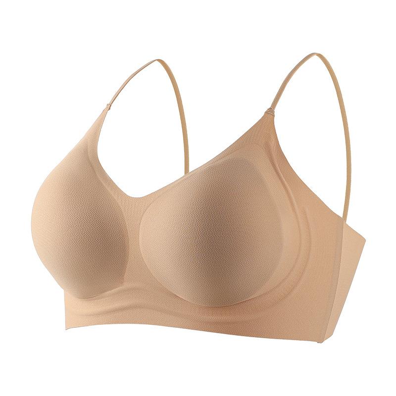 Women's Spring and Summer Non Trace Receiving Auxiliary Breast No Steel Ring Invisible Beauty Back One Piece Underwear