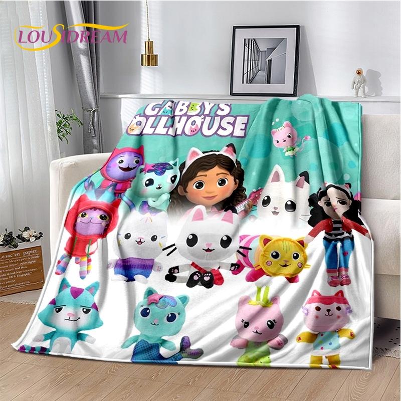 Cartoon Cute Gabbys Dollhouse Girl Soft Blankets,Keep Warm Throw Blanket Comfortable Blanket for Picnic Beds Sofa Home Bedroom