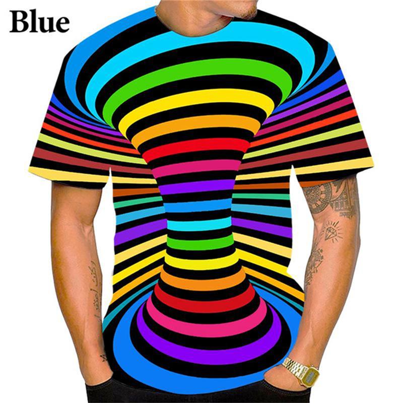 Classic Dizziness 3D Print T-Shirts Summer Casual O-Neck Top Funny Oversized Short Sleeve Men's T-shirts