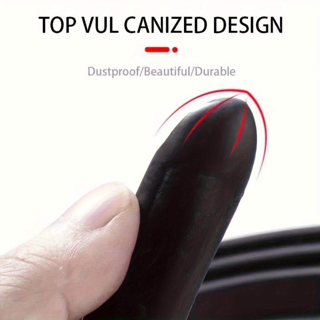 2pcs Car Door Sealing Strips Rubber Trim for B Pillar Gap Cover Universal Wind Noise Reducer