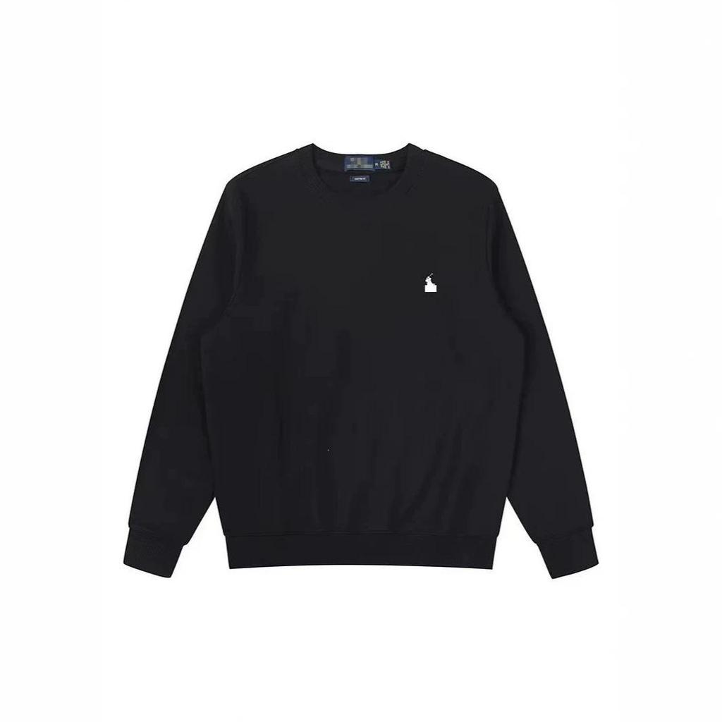 Cross Lav Unisex Embroidered Little Horse Logo Round Neck Pullover Hoodie - Perfect for Spring/Autumn, Loose & Versatile Casual Wear