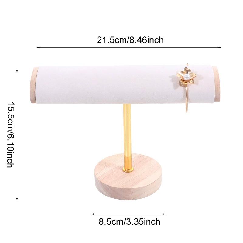 Trendy T Bar Jewelry Display Stand Multipurpose Bracelet Bangle Necklace Hairband Storage Rack Jewelry Organizer Showcase Props