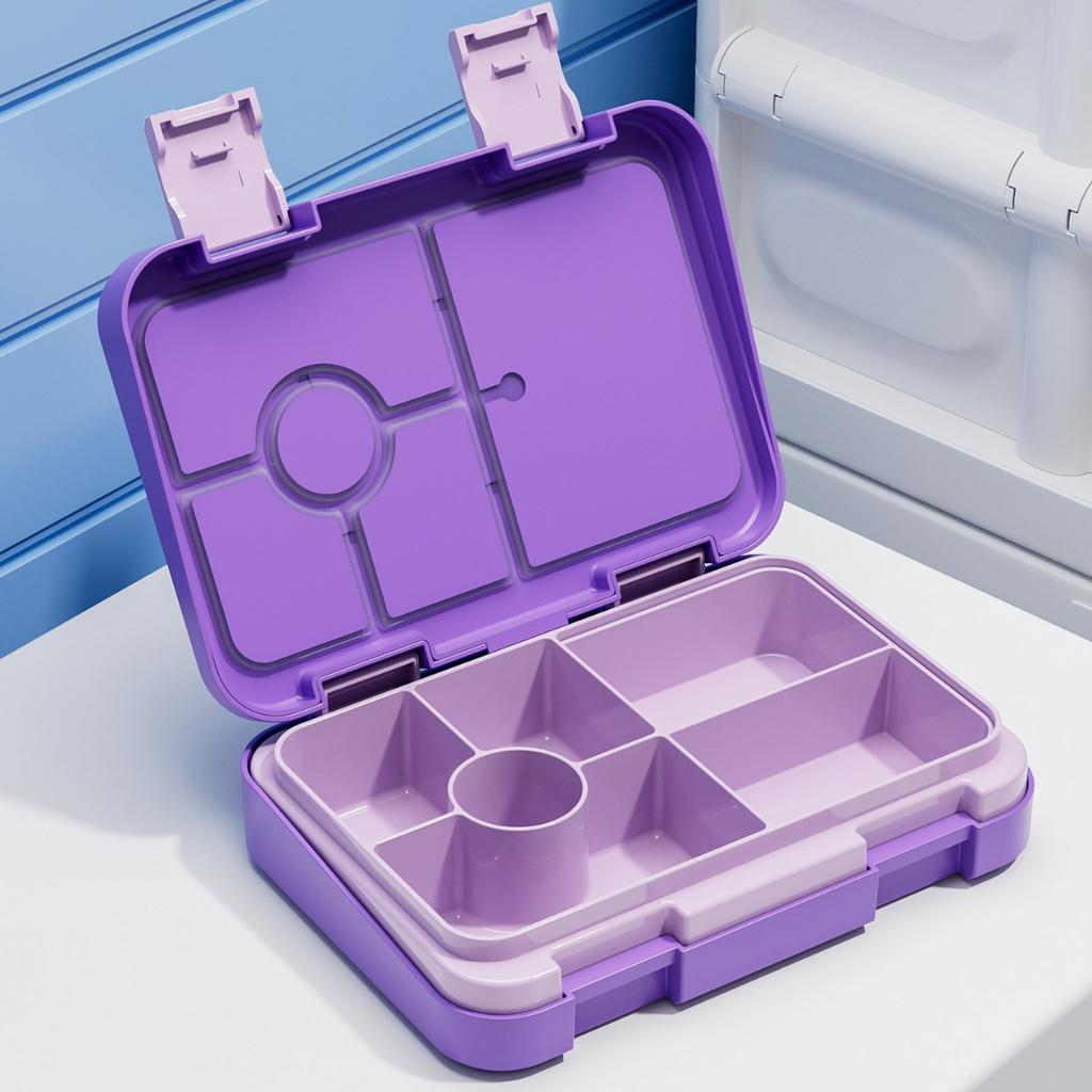 Divided Microwave Oven Bento Box 810ml Leakproof Storage Box Double-layer Food Container