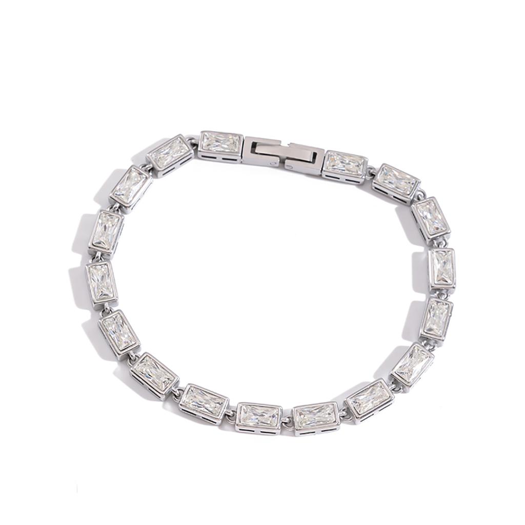 Yori Trendy Small Zircon Cross Pendant Paper Clip Bracelet Fashion Chic Sexy Jewelry Waterproof Wholesale Gift Women