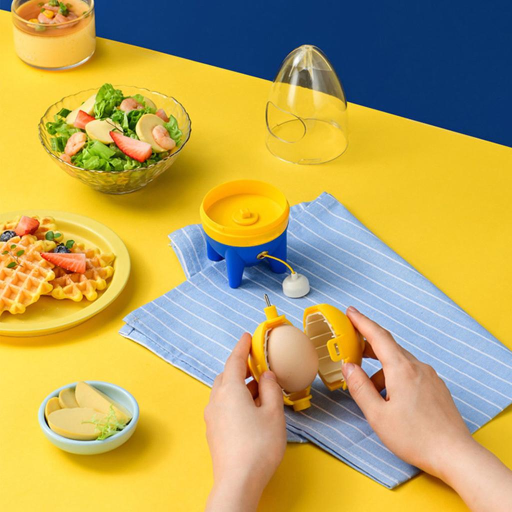 Egg Spinner AS Transparent Shell Silicone Tray Manual Fast Mixing Golden Egg Maker for Kitchen Manual Version