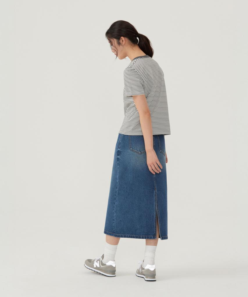 COVERNAT WOMAN Denim Long Skirt Blue