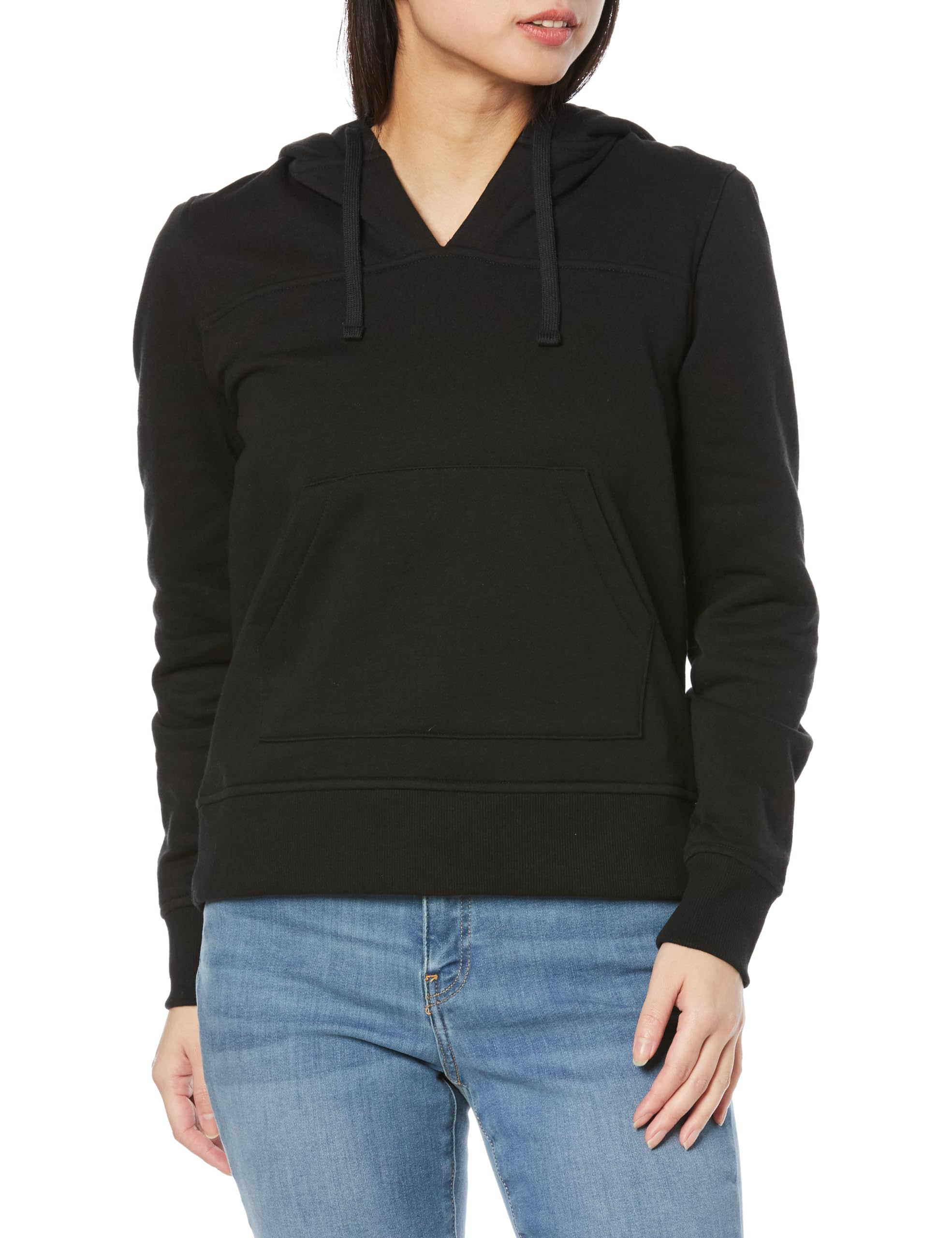 

Amazon Essentials Women s V-Neck Classic Fit Long Sleeve Hoodie, Black, Size 2XL
