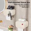 Tissue Box Top Storage Waterproof Tissue Holder No Wall Damage Easy Stick Creamy Style Universal Paper Towels for Bathroom