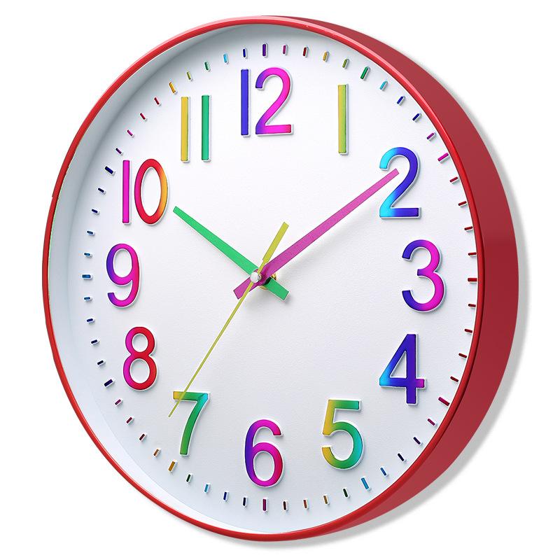 

12 дюймов 30 см Бесшумные настенные часы, Креативные и модные, Детская, Дом, Гостиная, Трехмерные цифровые минималистичные часы