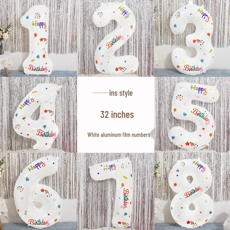 White Daisy & Sunflower Balloons - Birthday Decorations & Photo Props with Smiley Faces
