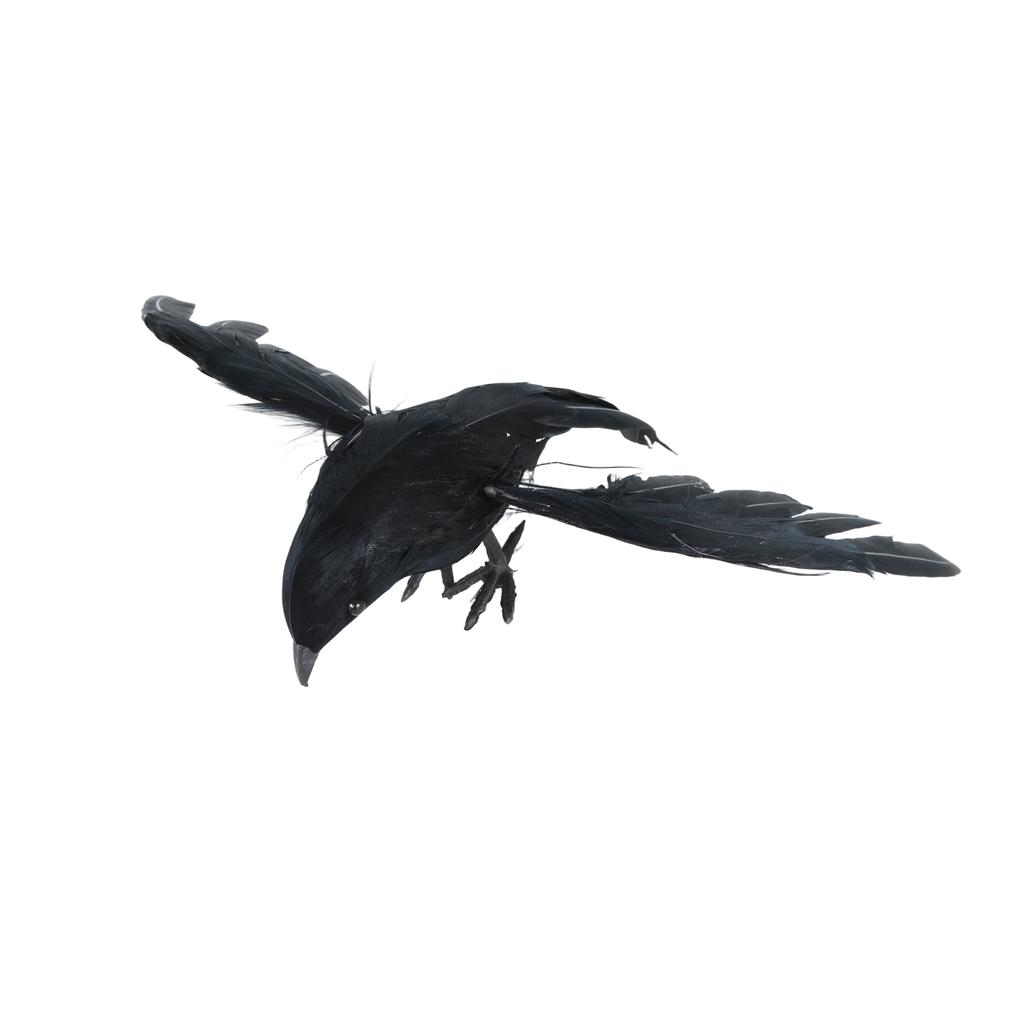 Halloween Tabletop Decoration - Realistic Black Figurine for Holiday Decor
