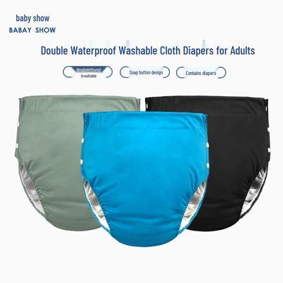 Pantalones de Algodón Ajustables para Adultos con Incontinencia: Pañal Impermeable, Antifugas y Lavable para Personas Mayores
