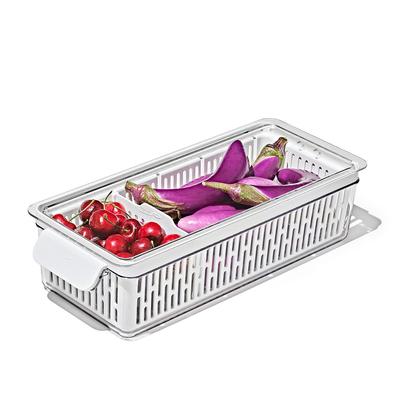 OXO Refrigerator Vegetable Compartment Storage Organization Vegetable Keeper Vegetables Freshness Comes with Draining Basket Dishwasher Safe Long Size