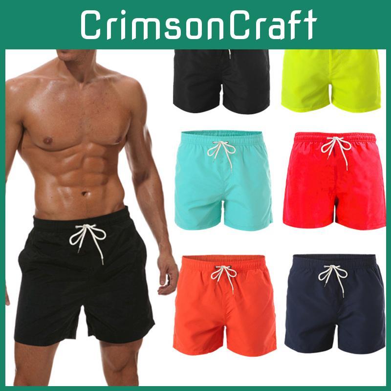 Stylish And Fashionable Men's Swimming Running Board Shorts With Breathable Mesh Lining