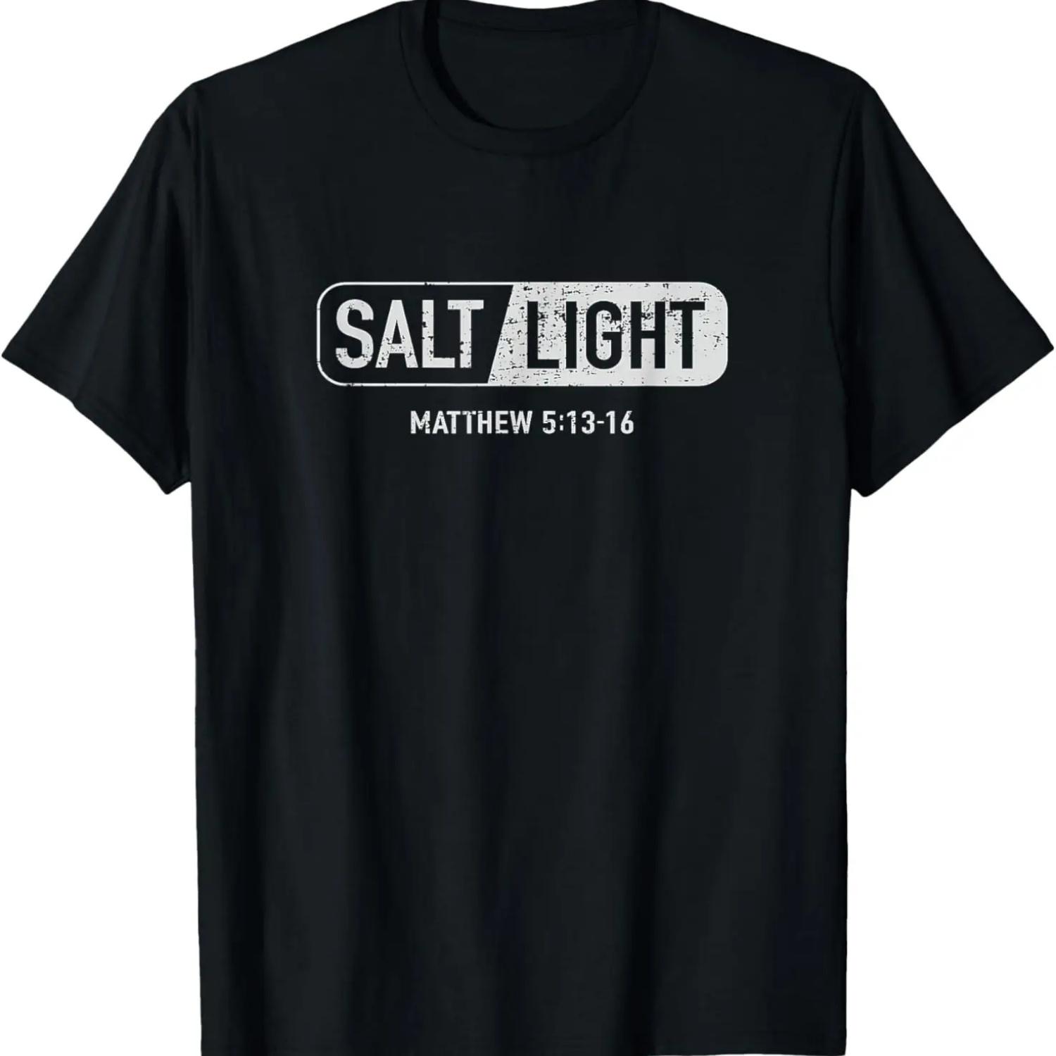 

Salt & Light Tee Bible Verse Christian T-Shirt Matt 5_13-16 T-Shirt XXXXXL чорний