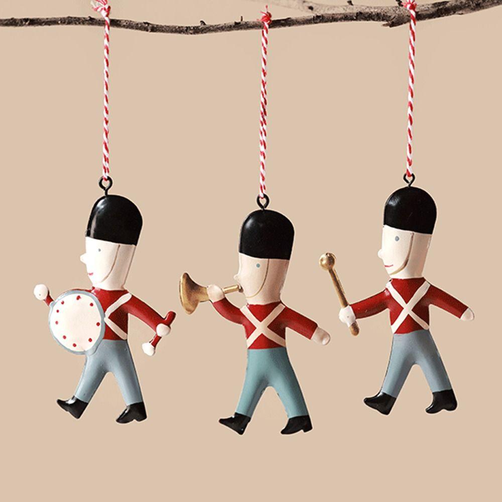 Double-sides Painted Drop Ornaments Nordic Embellishment Gift Christmas Hanging Pendants Festival