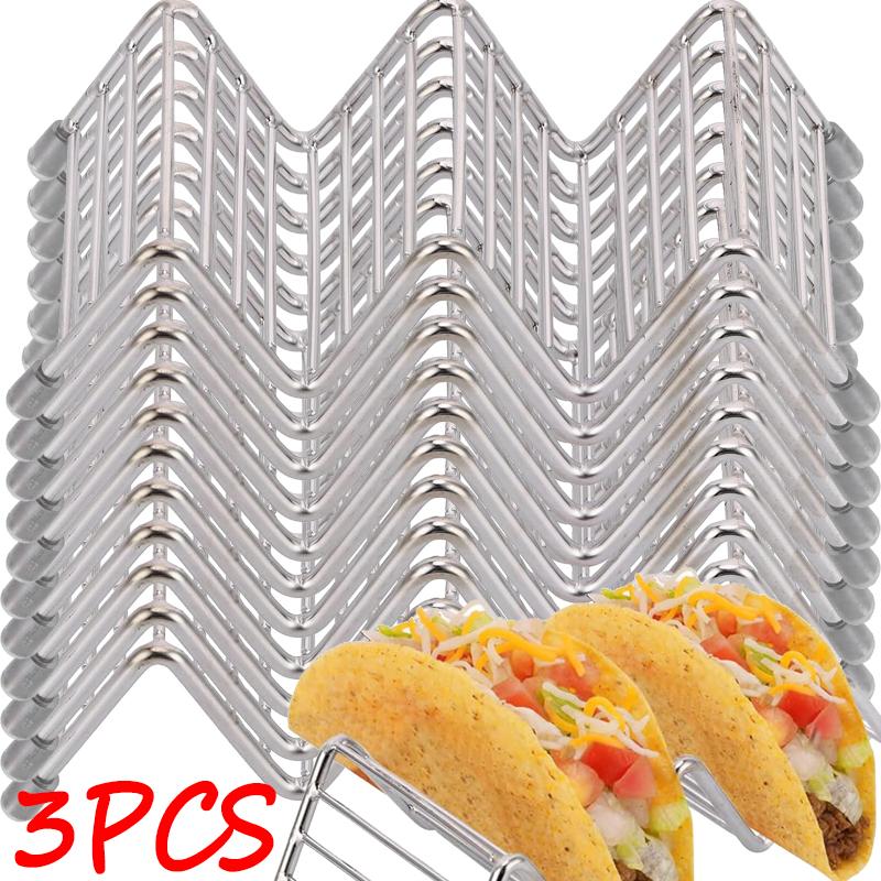 Edelstahl Sandwich-Ständer Taco-Halter Küchen-Back-Lebensmittelaufbewahrungs-Tablett Geschirr Pfannkuchen-Ständer Mehrzweck-Haushaltsaufbewahrung