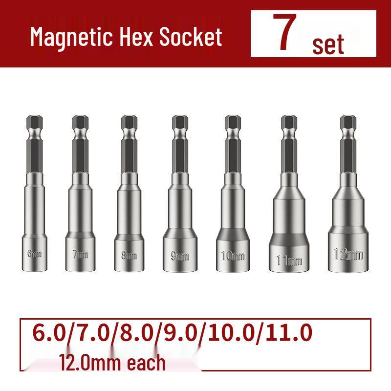 8mm Sechskant Selbstschneidende Schraube Elektrischer Schraubenschlüssel mit Starkem Magnetischem Bit