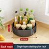 Rotatable Single-Layer Carbon Steel Kitchen Spice Organizer