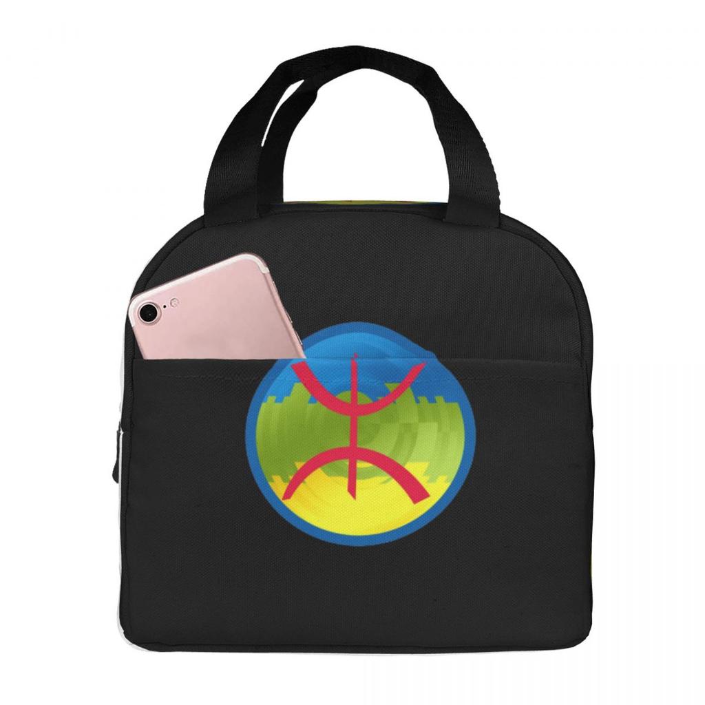 Berber Kabyle Berbers Amazigh Flag Insulated Lunch Bag for Women Office Cooler Thermal Food Box Tote Portable Lunch Boxes
