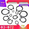 C-Type Manganese Circlip Elastic Shaft Retaining Ring for Bearings, Inner/Outer Snap Ring, Yellow