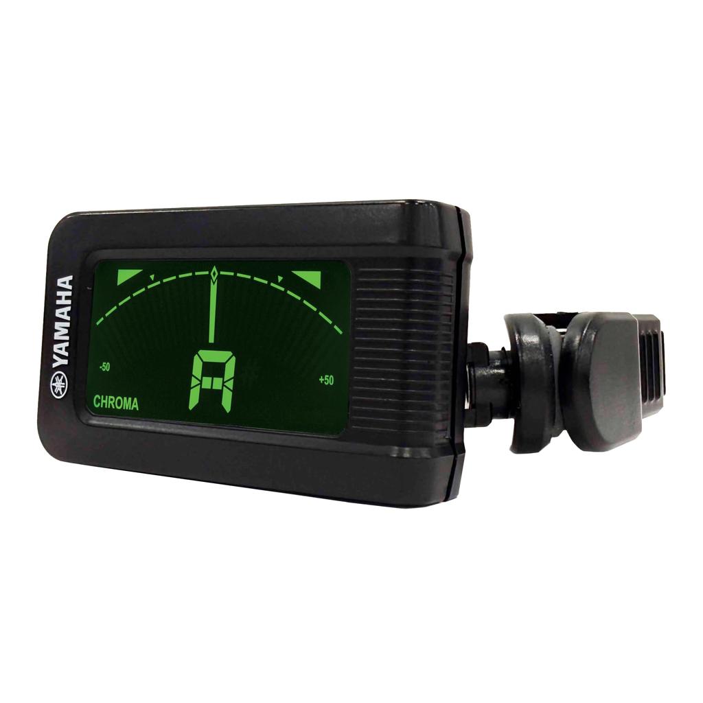 Der Yamaha YTC5 Tuner ist ein kompakter LCD-Bildschirm-Tuner mit Hintergrundbeleuchtung für gute Sichtbarkeit auch auf dunklen Bühnen und einem automatischen Clip-on für einfache Bedienung