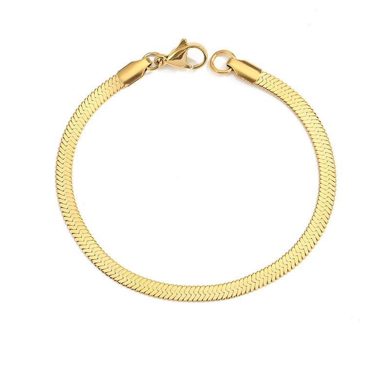 Unisex Fashionable Simple Titanium Steel Snake Chain Bracelet