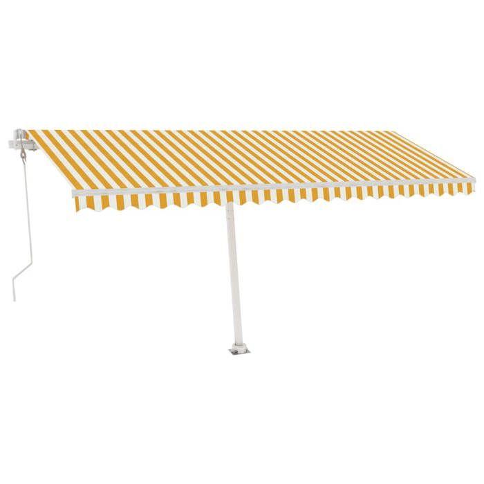 VidaXL Auvent Automatique sur Pied Auvent de Terrasse Store de Balcon Jardin Patio Extérieur Ombrage des Fenêtres 500x350 cm 3069668