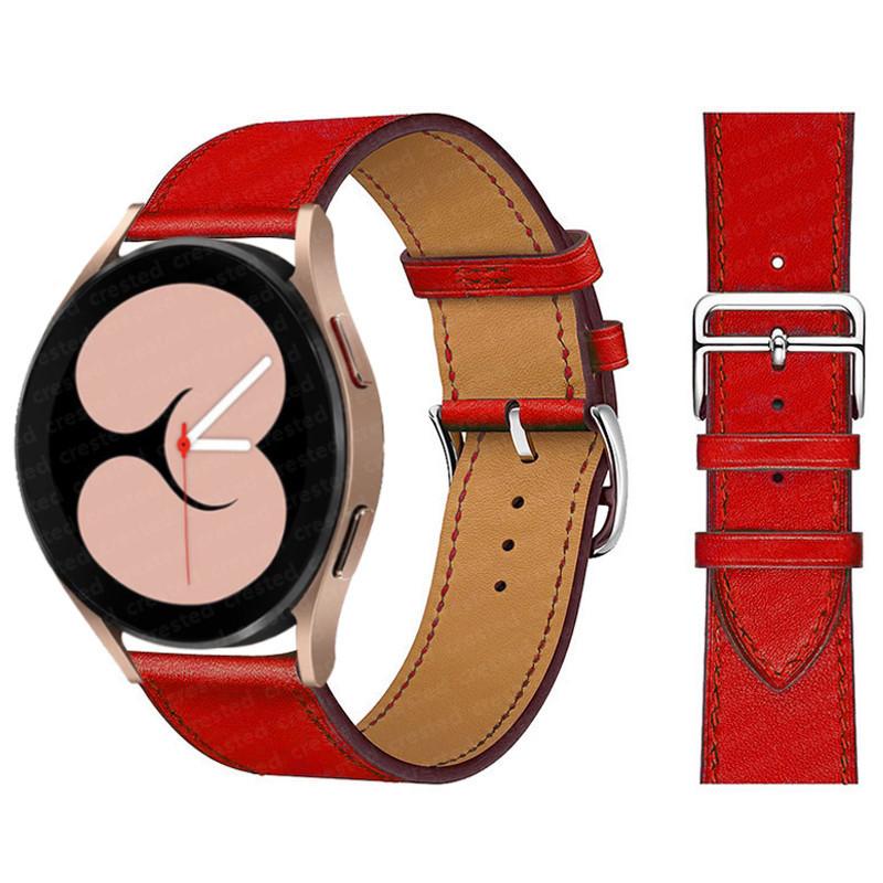 20mm 22mm Leather Strap for Samsung Galaxy Watch 7/6/5/pro/4/Classic 44mm 40mm Bracelet Belt Huawei GT-6-5-4-3-2-Pro 46mm Strap