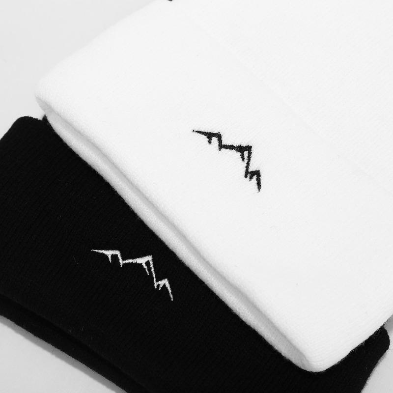 New Mountain Peak Embroidered Wool Hat Men's Retro Hip Hop Hip Hop Knitted Hat Women's Street Fashion Stacking Hat