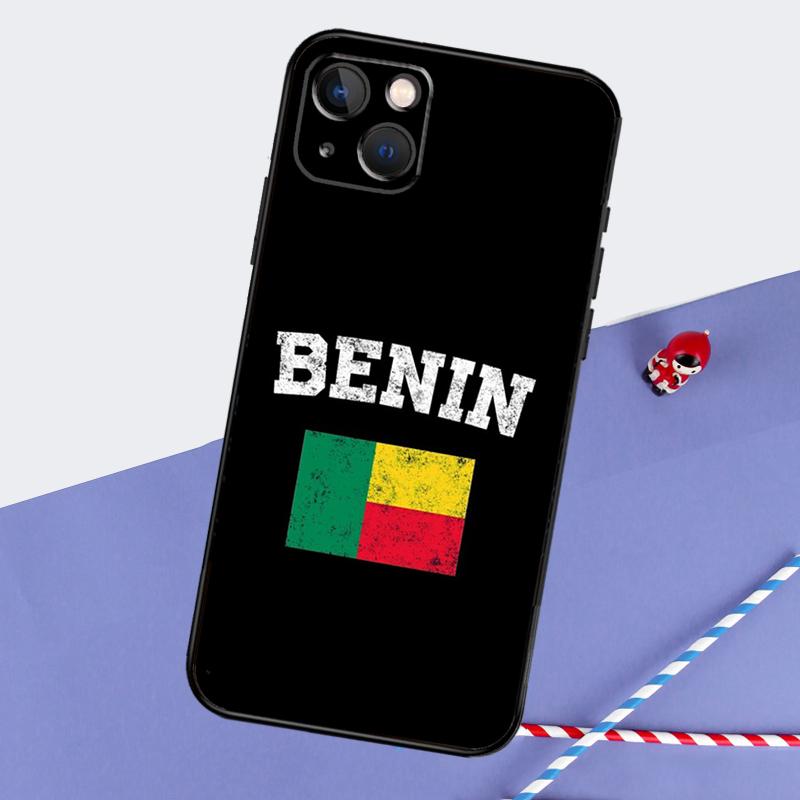 Benin Flag Phone Case For iPhone 16 Pro Max 11 12 13 14 15 Pro Max Mini XR 16 15 Plus 16e Cover Shell