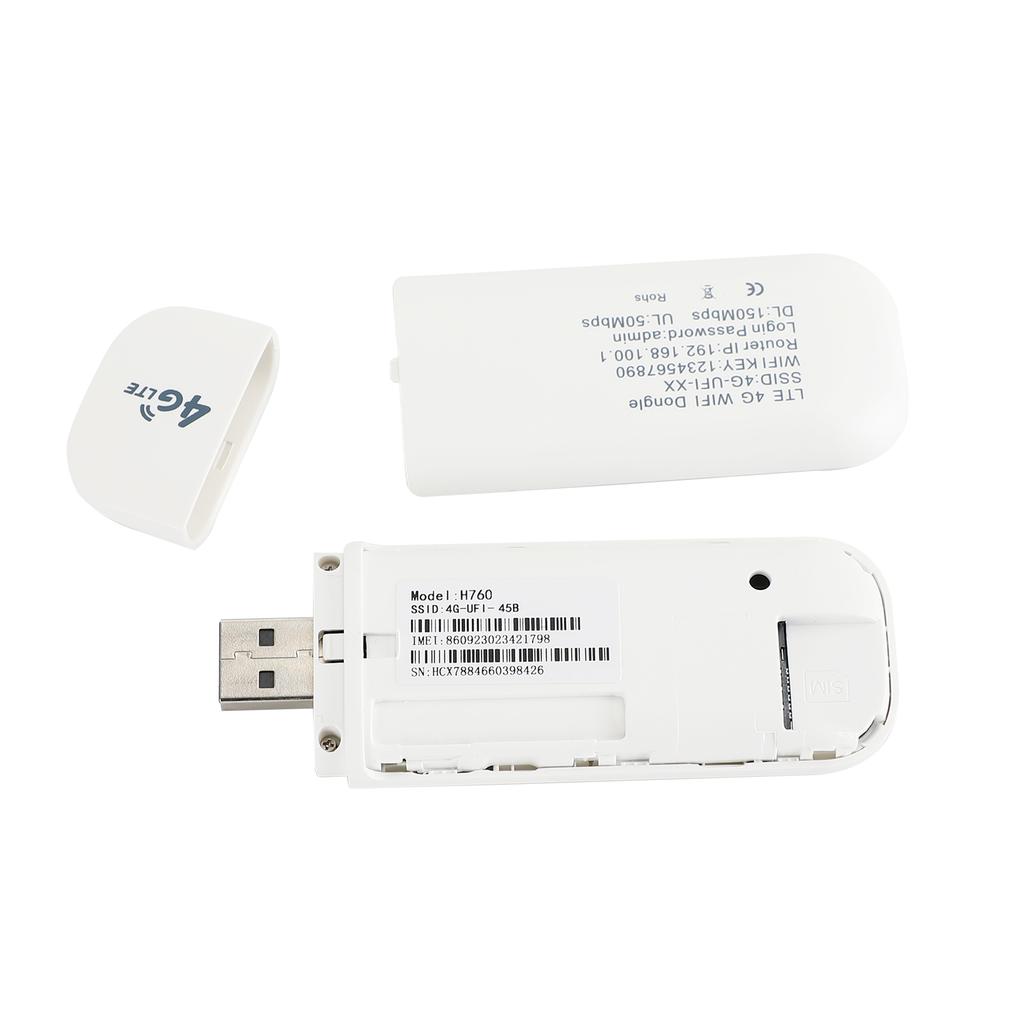 Unlocked 4G LTE Modem Wireless Router USB Dongle Mobile Broadband WIFI White