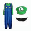 Kids Boys Girls Super Mario Luigi Plumber Bros Fancy Dress Party Outfits Costume Y