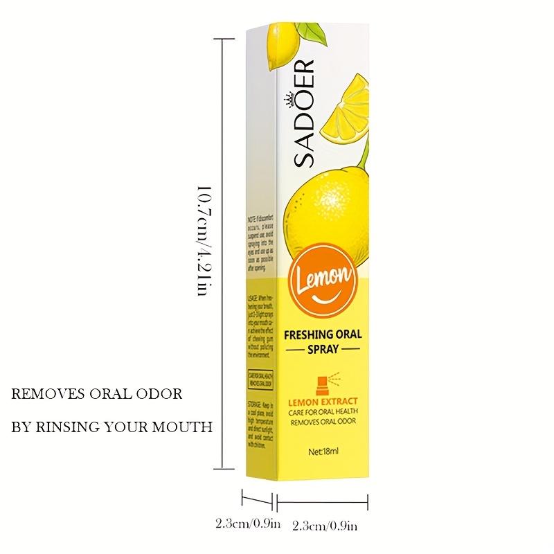 Lemon Fragrance Oral Spray. Freshens Breath. Remove Oral Odor By Rinsing Mouth with This Product. Easy To Carry, Suitable for Use On Dates.
