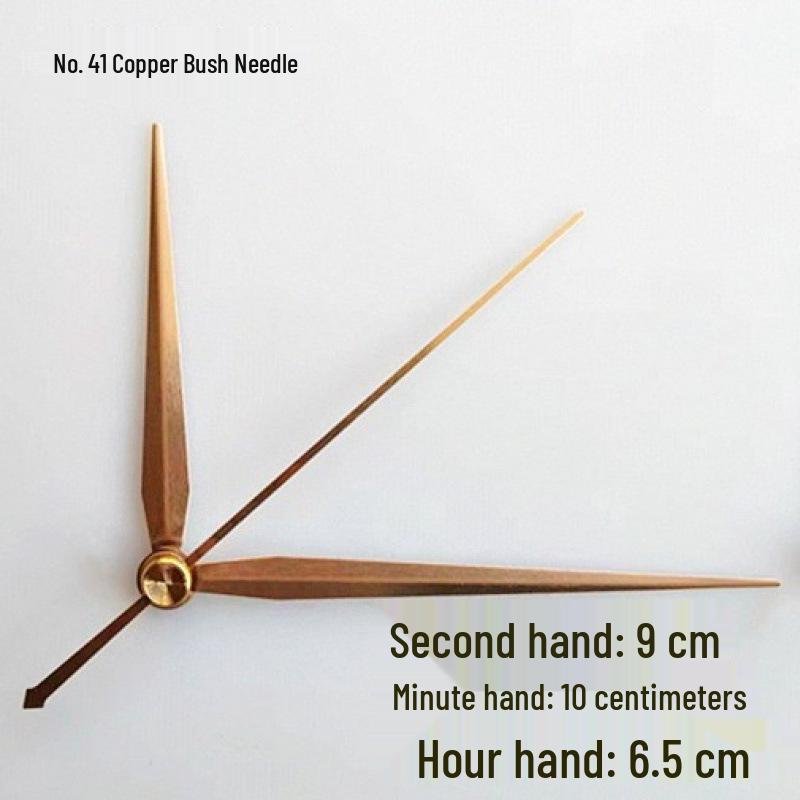 Gold Pointer DIY Quartz Clock Hands for Wall Clocks - Cross Stitch & Metal Design
