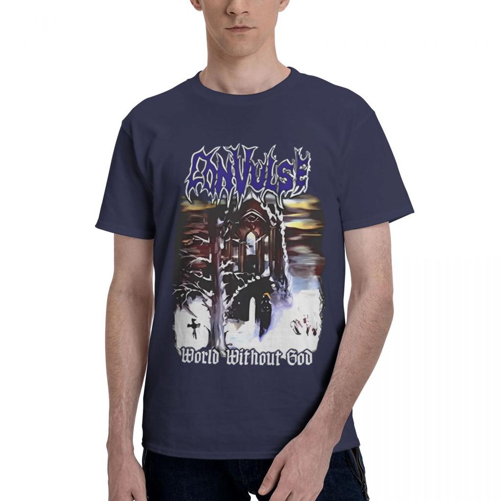 Convulse World Without God 100 Cotton Casual Breathable Confortable Man Funny Mens TShirts Mens Shirt