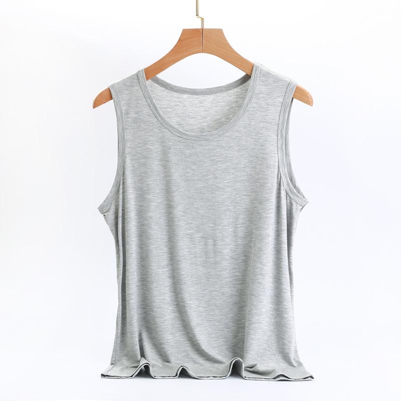 Pánské nadměrné velikosti Slim Fit modální tílko - Bez rukávů Letní sportovní základní vrstva Spodní tričko 2023